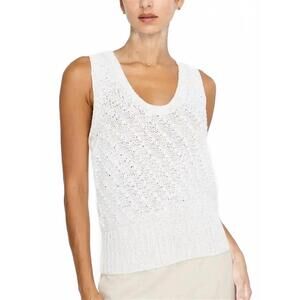 NEW BROCHU WALKER eliot tank top in salt white